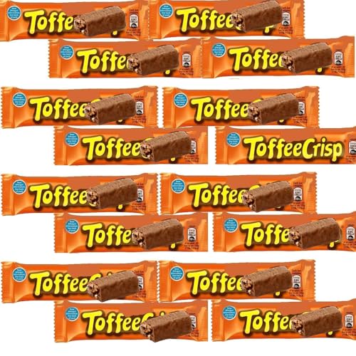 Toffee Crisp Milk Chocolate Bar 38g - Delicious caramel & crispy cereal pieces (12 x Bars)