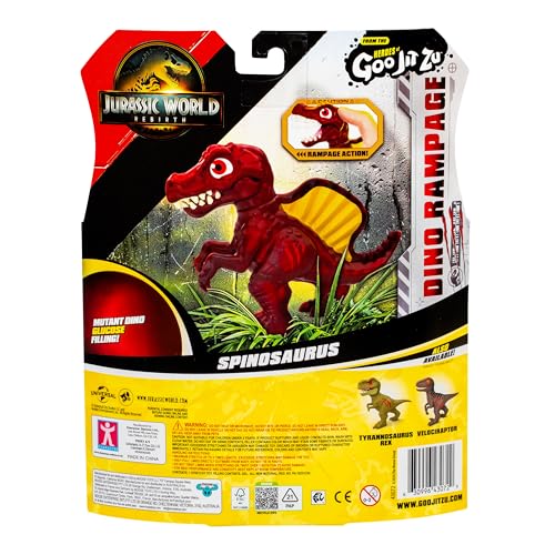 Heroes of Goo Jit Zu Jurassic World Rebirth Dino Rampage Spinosaurus, Super Squishy And Stretchy, With Rampage Action Chomping Jaws