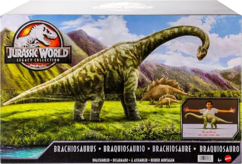 Mattel Jurassic World Extra Large Dinosaur Figure, Brachiosaurus, Legacy Collection 39 Inches Long, Jurassic Park III Design, JLD17