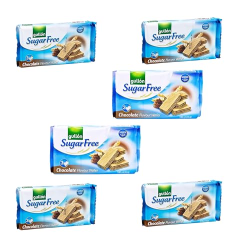 Gullon Sugar Free Chocolate Cream Wafers 180g (PACK OF 6)