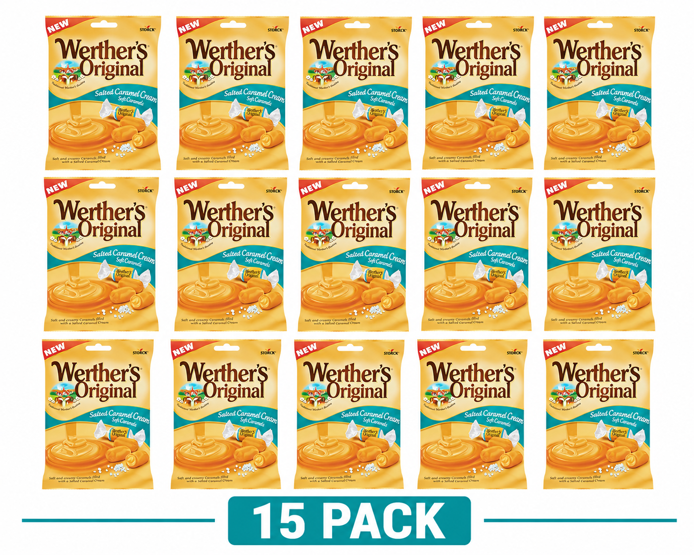 WERTHERS ORIGINAL SALTED CARAMEL CREAM 15 pack ( 15x125g)
