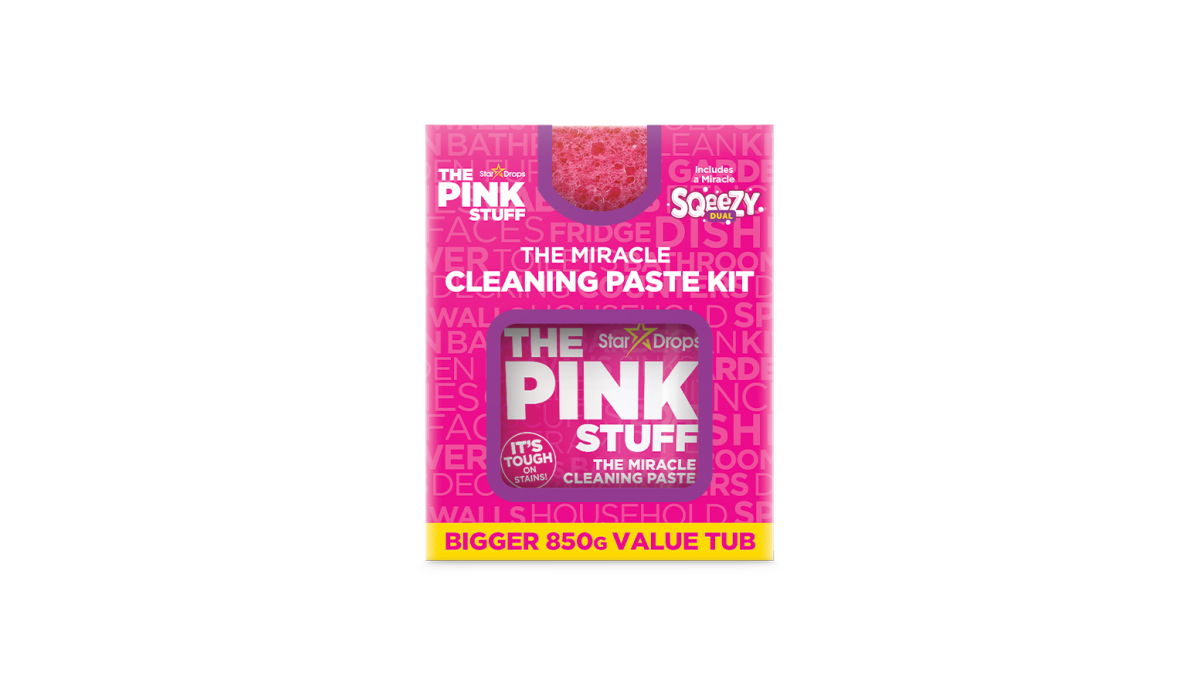 The Pink Stuff Miracle Cleaning Paste Kit with Sqeezy Dual Sponge