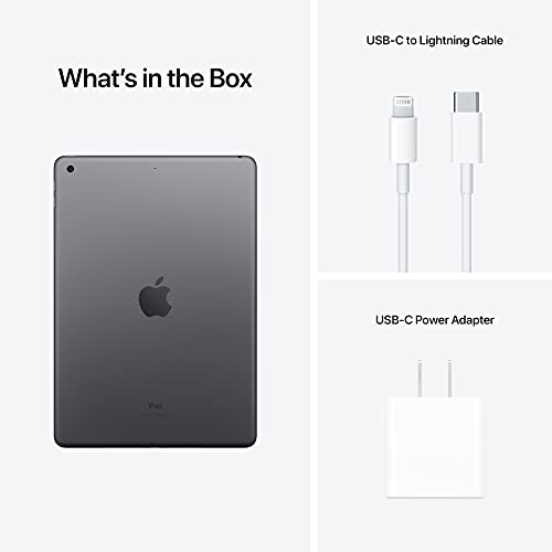 Apple iPad (9th Generation): with A13 Bionic chip, 10.2-inch Retina Display, 64GB, Wi-Fi, 12MP front/8MP Back Camera, Touch ID, All-Day Battery Life – Silver