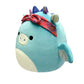 Squishmallows Original 7.5-Inch - Tatiana the Dark Teal Dragon with Bandana
