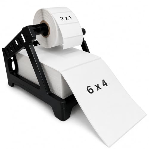 Thermal Label Holder Bundle with 500 6x4 and 1000 2x1 Labels
