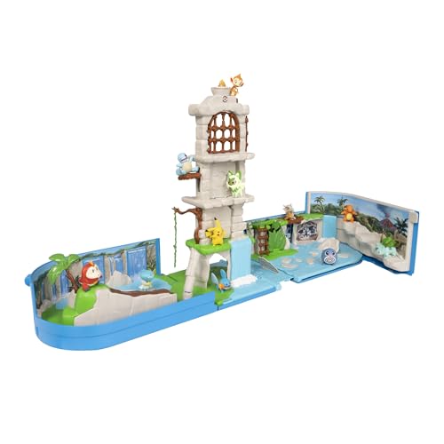 Pokémon Carry Case Battle Ruins Playset - Portable Transforming Backpack Playset with Action Features and 2-inch Pikachu Battle Figure