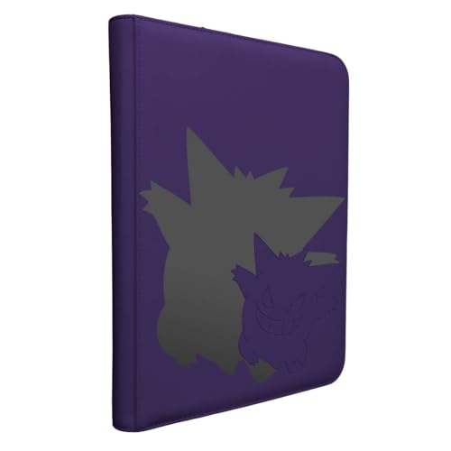 Ultra Pro | Pokemon Elite Series Genga 9-Pocket Zippered PRO Binder | Trading Card Game Accessory, Purple