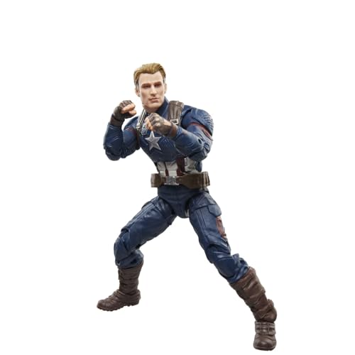 Marvel Legends Series Captain America, Avengers: Endgame Collectible 15-cm Action Figure, Red, White, Blue