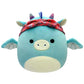 Squishmallows Original 7.5-Inch - Tatiana the Dark Teal Dragon with Bandana