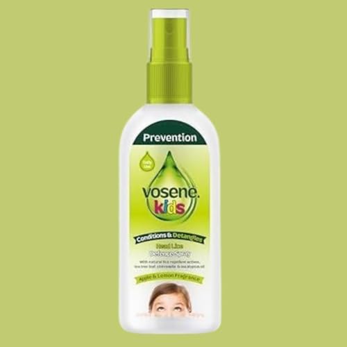 Vosene Kids Head Lice Defence Spray 150ml x 6 – Daily Conditioning Detangler - Apple & Lemon Fragrance