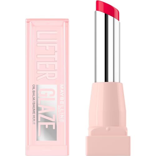 Maybelline New York Lifter Glaze Lip Oil Balm, Up to 24HR Hydration, Plumping for Fuller Lips, Hyaluronic Acid & Acerola Cherry Extract for Ultra-Comfortable Shine, Shade: Cherry Swirl