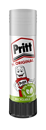 Pritt Glue Stick, (Pack of 5 x 43g) Safe & Child-Friendly Craft Glue for Arts & Crafts Activities, Strong-Hold adhesive for School & Office Supplies, Pritt Stick