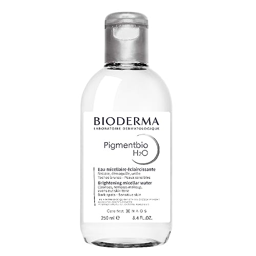 Bioderma Pigmentbio H2O Micellar Water - Anti-Dark Spot Brightening Cleanser Formulated for Skin with Hyperpigmentation, Gentle Make Up Remover, 250ml