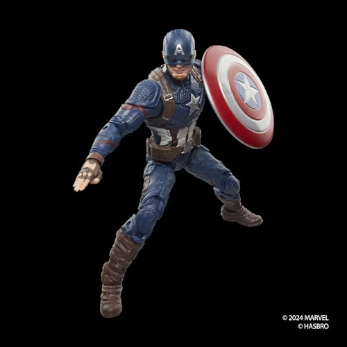 Marvel Legends Series Captain America, Avengers: Endgame Collectible 15-cm Action Figure, Red, White, Blue