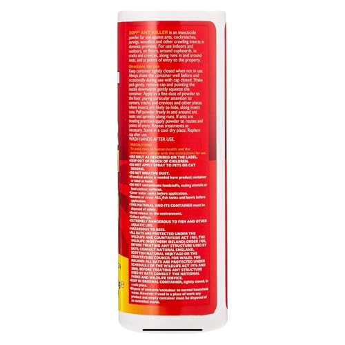 Doff Ant Killer Powder for Indoor and Outdoor Use: Strong for Lawns, Home, Garden - Kill Ants, Silverfish Cockroaches, Woodlice, Earwigs, Other Crawling Insects - 200g (2 Bottles)