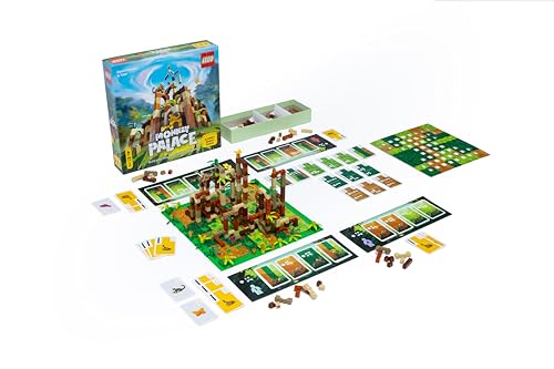 Asmodee - Monkey Palace: A LEGO Board Game - Build Your Way to Victory Brick by BrickFun Family Building Game for Kids and Adults, Ages 10+, 2-4 Players, 45 Minute Playtime