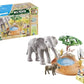 Playmobil 71294 Wiltopia Elephant at the Waterhole, exciting safari with animal learning effect, educational toy, sustainable, fun imaginative role-play, playsets suitable for children ages 4+