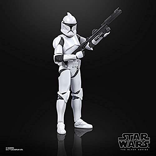 Star Wars The Black Series Phase I Clone Trooper Toy 6-Inch Scale The Clone Wars Collectible Action Figure, Kids Ages 4 and Up