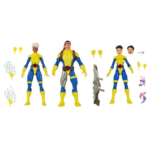 marvel Legends Series Forge, Storm, & Jubilee X-Men 60th Anniversary Action Figure Set, 6-Inch Action Figures