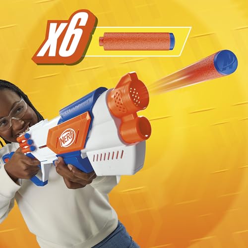 Nerf N Series Strikeback Blaster with Snapback Action, Internal 6-Dart Clip & 12-Dart Storage, Includes 18 Official N1 Foam Darts, High-Performance Toy Blaster for Kids 8 For Kids