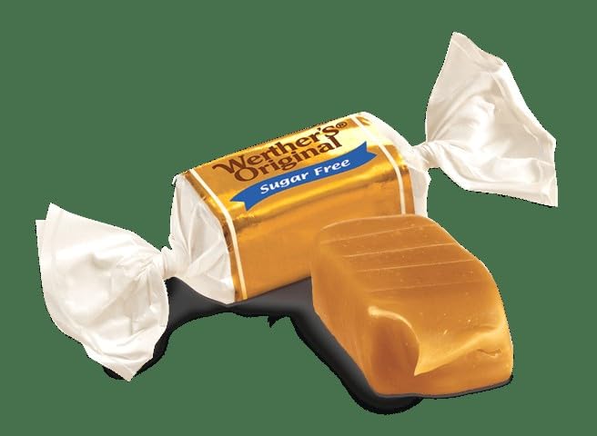 Werther's Original Sugar Free Creamy Toffees, No Sugar But All the Creamy Toffee Taste You Love, 80 g (Pack of 18)