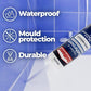UniBond Anti-Mould White, Waterproof Mould Protection, Long-lasting White Silicone Sealant for Kitchen & Bathroom, Powerful Bath Sealant, 1 x 274g Cartridge