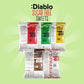 Diablo Retro Sugar Free Sweet Variety Pack - Strawberry & Cream, Lemon & Cream, Cappuccino & Cream, Mint & Cream, Fruit Flavored Toffees - Hard Candy Gift Box, Mother's Day, Father's Day - 5 x 75g