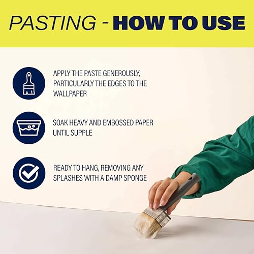Bartoline All Purpose Wallpaper Adhesive 10 Roll – Mixes in 30 Seconds, Ready in 4 Minutes Strong Starch-Based Flake Paste for All Wallpaper Types and Polystyrene Tiles, Easy Spread, Long-Lasting Hold