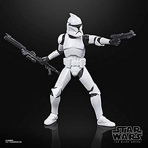 Star Wars The Black Series Phase I Clone Trooper Toy 6-Inch Scale The Clone Wars Collectible Action Figure, Kids Ages 4 and Up