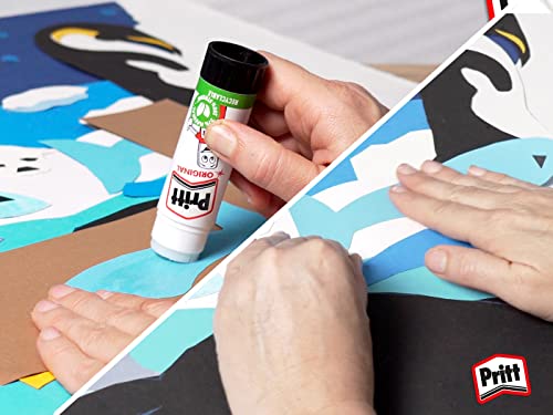 Pritt Glue Stick, (Pack of 5 x 43g) Safe & Child-Friendly Craft Glue for Arts & Crafts Activities, Strong-Hold adhesive for School & Office Supplies, Pritt Stick