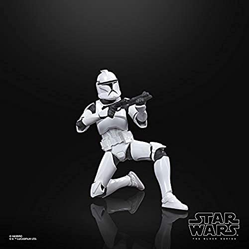 Star Wars The Black Series Phase I Clone Trooper Toy 6-Inch Scale The Clone Wars Collectible Action Figure, Kids Ages 4 and Up