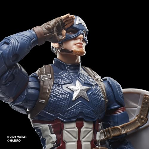 Marvel Legends Series Captain America, Avengers: Endgame Collectible 15-cm Action Figure, Red, White, Blue