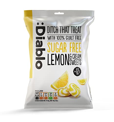 Diablo Sugar-Free Candy Variety Pack - Healthy Sweets Sweetened with Maltitol, Sugar-Free Treats for All Occasions, Ideal for Gift Boxes, Mother’s Day & Father’s Day – 75g Each, 4 Packs