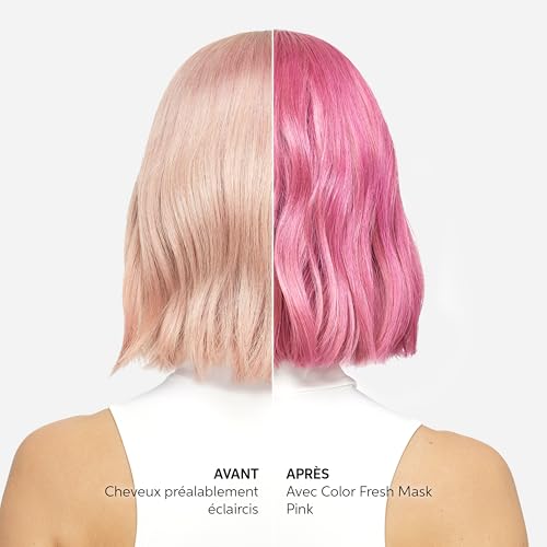 Wella Professionals Pink Color Fresh Mask - Colour Depositing Hair Mask & Home Hair Gloss Treatment - Bright Pink Temporary Hair Dye with Avacado Oil (150ml)