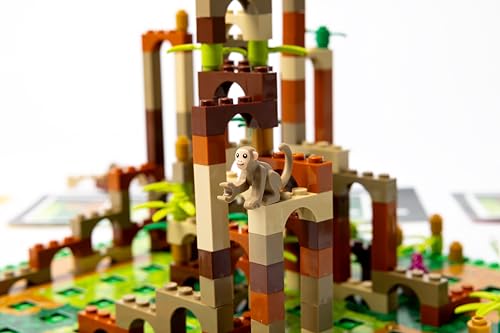 Asmodee - Monkey Palace: A LEGO Board Game - Build Your Way to Victory Brick by BrickFun Family Building Game for Kids and Adults, Ages 10+, 2-4 Players, 45 Minute Playtime