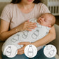 Alimos Organic Bamboo and Cotton Muslin Cloths - Soft and Gentle Baby Swaddle Blankets - Multi-Purpose Burp Cloths and Nursing Covers (120_x_120_cm, Black & White)