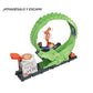 Hot Wheels Track Set with 1 Hot Wheels Car, Adjustable Track that Connects to Other Sets, Gator Loop Pizza Place Playset, HKX39