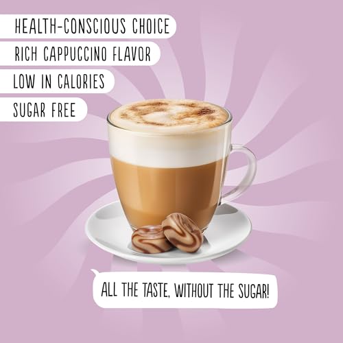 Diablo Sugar-Free Candy Cappuccino and Cream Sweets, Healthy Sweets Sweetened with Maltitol, Sugar-Free Treats for All Occasions, Ideal for Gift Boxes, Mother’s Day & Father’s Day – 75g, Pack of 4
