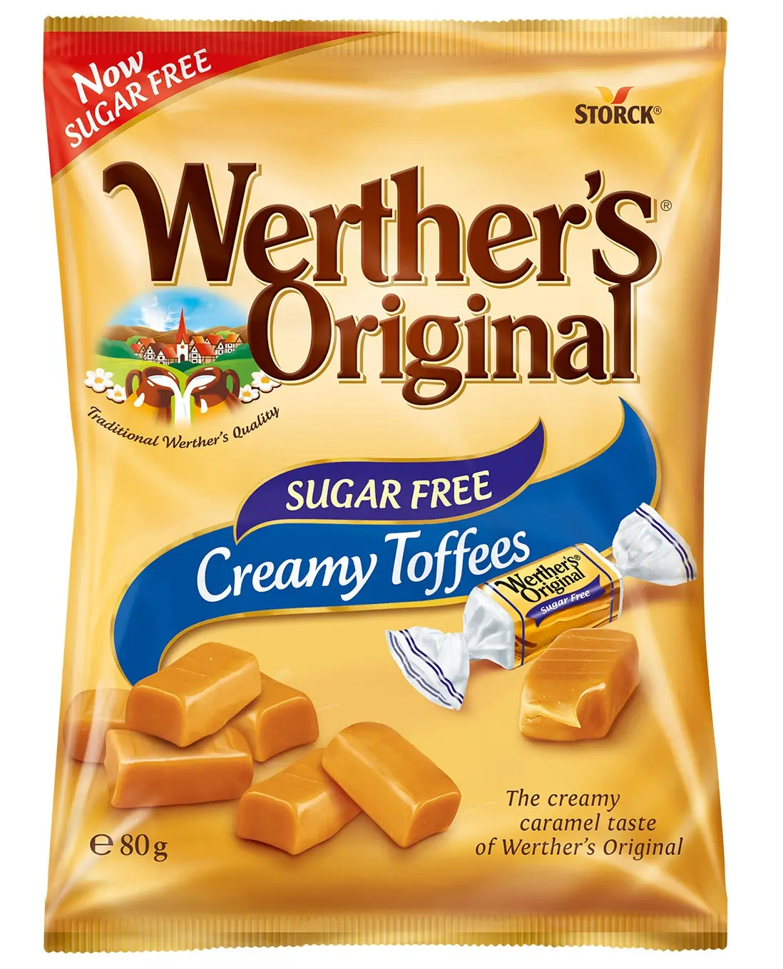WERTHERS SUGAR FREE CREAMY TOFFEE 80g