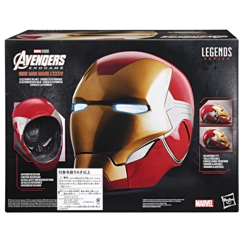 AVENGERS Marvel Legends Series Iron Man Premium Electronic Helmet with Light FX, Endgame Adult Roleplay Gear