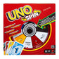 Mattel Games UNO Spin Card Game for Kid, Adult & Family Nights, Classic Play with Toy Spinner, New Challenges & Rules, Rainy Day Activity, JGR00