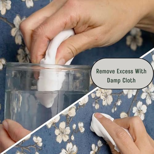 Solvite Wallpaper Repair Kit: Overlap & Border Adhesive (240g) with Tsekouri Roller & Bristle Brush for Seamless Wall Covering, Easy DIY Glue & Tools