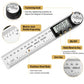 Tsekouri 7 Inch/200mm Stainless Steel Digital Angle Finder Tool with Carpenter Pencil, Digital Protractor Steel Ruler for Internal & External Angle Measurement, LCD Digital Angle Gauge
