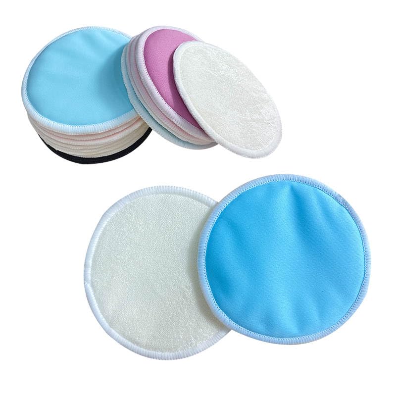 Alimos Organic Bamboo Nursing Pads, Pack of 14 Reusable Washable Nursing Breast Pads, Ultra-Absorbent Breastfeeding Nipple Pads with 4 Layers Protection, Extra Leak Proof Nursing Essentials UK Brand