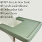 Alimos High Chair Baby Mat Tray Made for IKEA ANTILOP BPA Free Accessories Full Cover Silicone Placemat Dishwasher Safe (Sage)