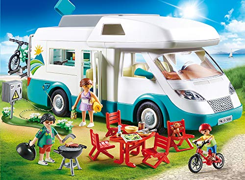 Playmobil 70088 Family Fun Family Camper, outdoor camping toy, fun imaginative role-play, playset suitable for children ages 4+