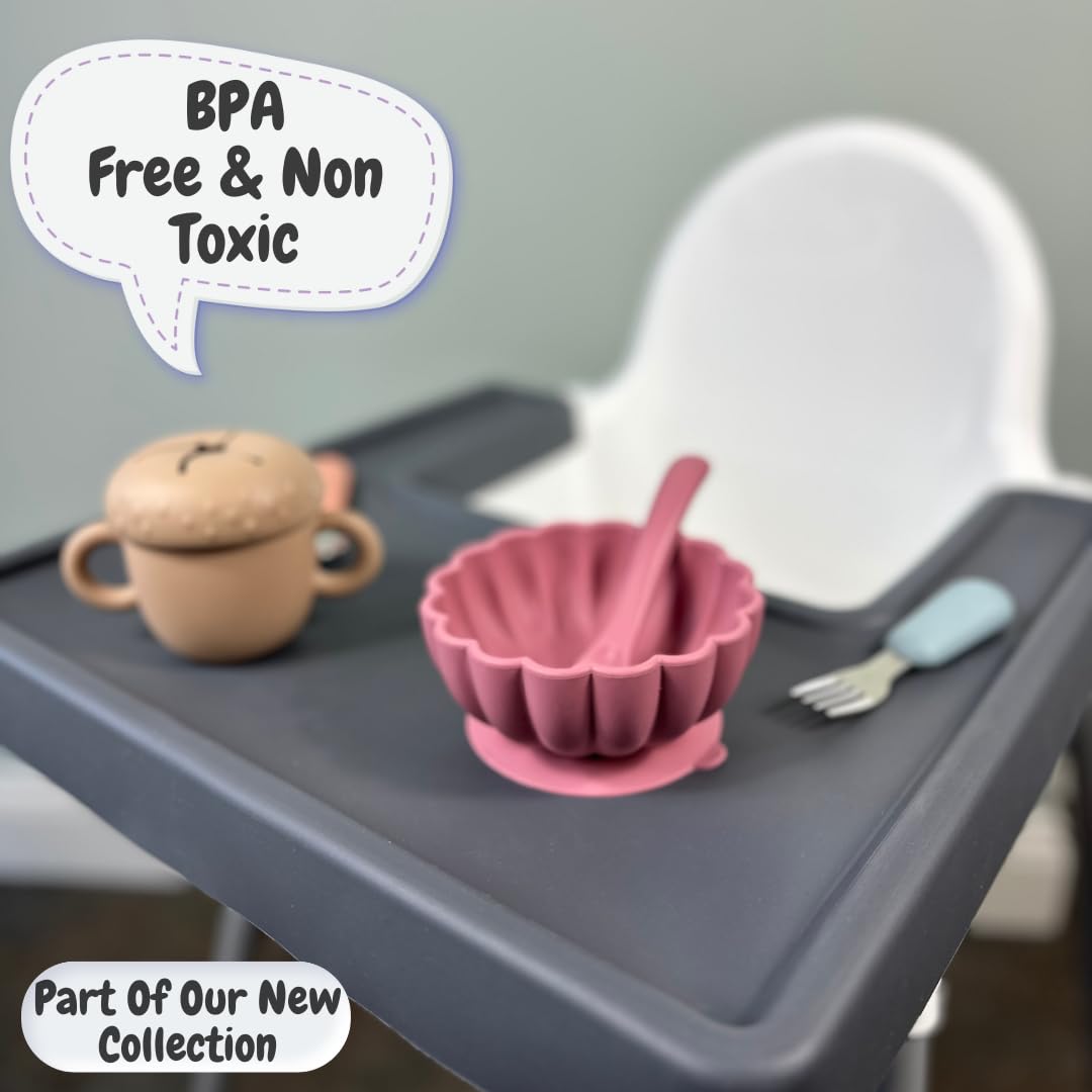 Alimos High Chair Baby Mat Tray Made for IKEA ANTILOP BPA Free Accessories Full Cover Silicone Placemat Dishwasher Safe (Sage)