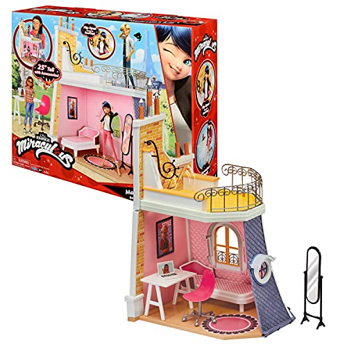 Miraculous: Tales of Ladybug & Cat Noir - 2in1 Balcony Bedroom Dolls House and Accessories Playset Bandai