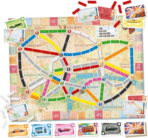 Asmodee | Ticket to Ride London – The Addictive Bus Adventure Board Game | Simple to Learn, Massively Popular, with Fast-Paced Tactical Rounds | Ages 8+ | 2–4 Players, 10–15 Mins