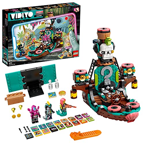 LEGO 43114 VIDIYO Punk Pirate Ship BeatBox Music Video Maker Musical Toy for Kids, Augmented Reality Set with App